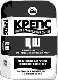 Штукатурный состав Крепс на цементной основе Крепс ЦШ