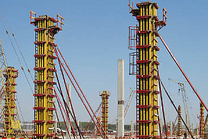 Установка опалубки колонн