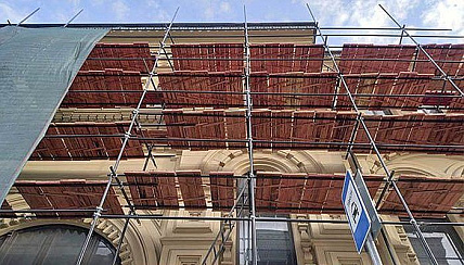 Леса фасадные хомутовые